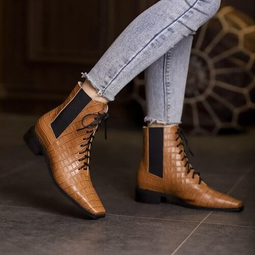 2021 Winter Women Boots Retro Chelsea boots Women Shoes luxury Women ANKLE Boots Genuine Leather Bullock fur boots