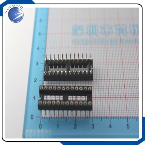 10PCS/LOT Narrow body IC round hole seat round hole base 24P seat socket connector 24PIN