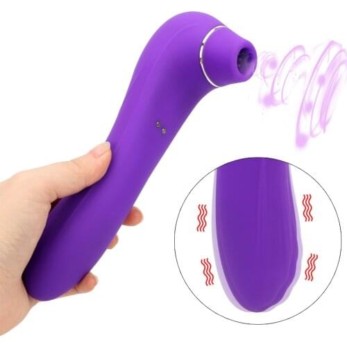10 Speeds Silicone Clit Sucker Vibrator Nipple Sucking Sex Toys for Women Oral Licking Tongue Vibrating Clitoral Stimulator