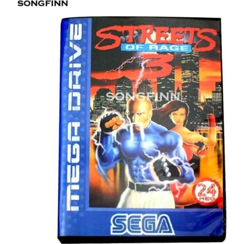 16 bit MD Memory Card With Box for Sega Mega Drive for Genesis Megadrive - Streets Of Rage 3