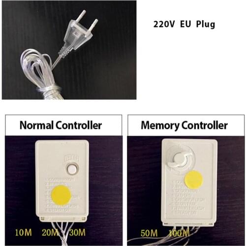 50M/400 LED String Lights Christmas Outdoor Fairy Light Garland Wedding Party Tree New Year Decoration Holiday Light 220v Memory