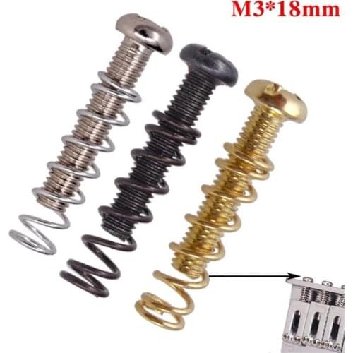 6Pcs Electric Guitar Tremolo Bridge String Saddles Mount Conical Spring and Screws Silver Black Gold Accessories Parts