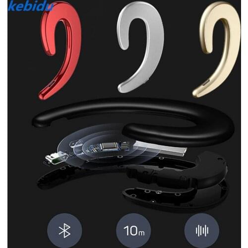 Kebidu Wireless Bone Conduction earphone Bluetooth 4.2 Headset Stereo With Mic Earbuds Sports Headset For laptop Xiaomi Iphone