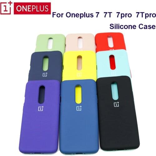 Oneplus 7 7T Case Original Official Silicone Soft Ultra Thin Shockproof Full Protective Cover Oneplus One Plus 7t 7 Pro 7T Case