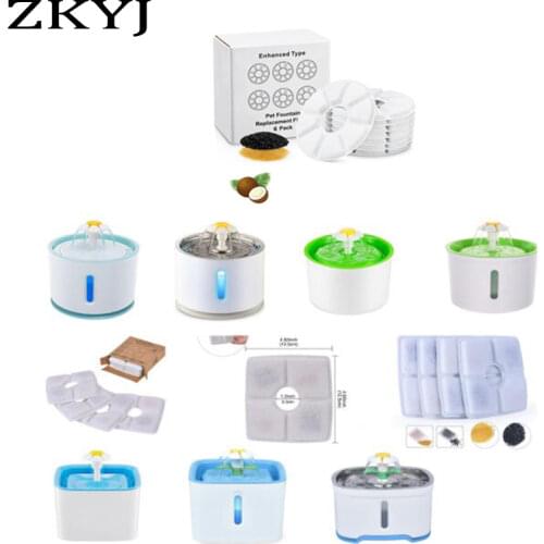 Activated Carbon Pet Cat And Dog Water Fountain Replacement Fliters Cotton Activated Carbon Resin 3 Triple Filtration System