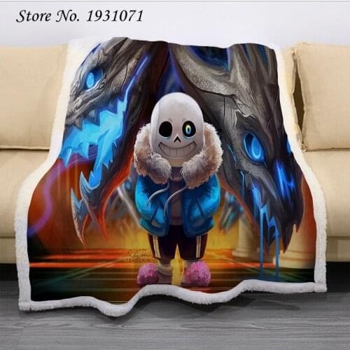 Undertalel 3D Printed Fleece Blanket for Beds Thick Quilt Fashion Bedspread Sherpa Throw Blanket Adults Kids 04