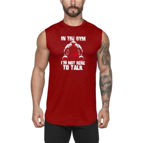 Workout Cotton Mens Sporting Tank Top Musculation Gym Clothing Bodybuilding Brand Fashion Fitness Singlets Sleeveless Vest