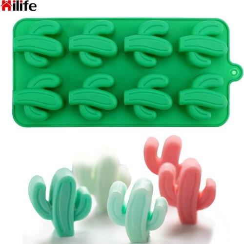 DIY Handmade Tool Cake Decoration Baking Tools Cactus Chocolate Silicone Molds Ice Cubes Candy Mold Biscuits Soap Mould