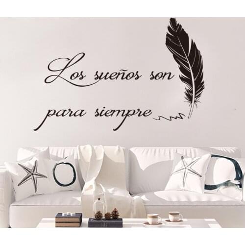 Spanish Dreams are forever Quote Wall Sticker Kids Room Bedroom Spanish Los sueños son para siempre Quote Wall Decal Classroom