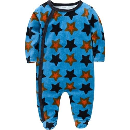 Newborn Baby Jumpsuit Long Sleeve Velvet Warm Clothes 0-2 year Pajamas Infant Ropa de bebe Clothing