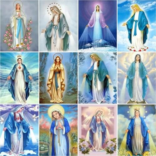 Wall Poster Painting Virgin Mary Christian Wall Decorations Bed Room Catholic Church Canvas Painting Abstract Anime Poster