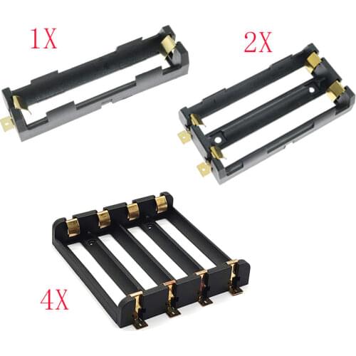 1PCS 1x 2x 18650 Series smt smd Batteries Holder Box Storage Case Container With Bronze Pins Drop Ship
