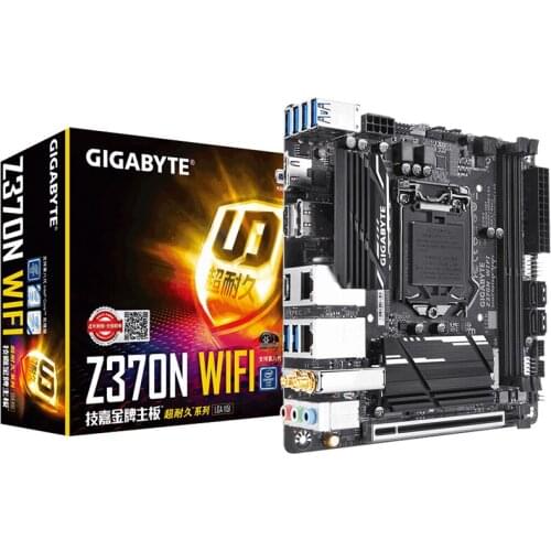 NEW MINI-ITX ITX HTPC 17*17 For Gigabyte GA-Z370N WIFI Z370N WIFI Motherboard LGA1151 DDR4 Z370 Support i3 8100 i5 8500 I7 8700