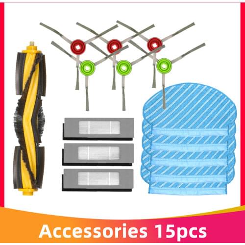 Main Side Brush Water Tank Castor Wheel Filter Mop Rag for Ecovacs Deebot OZMO 920 950 Yeedi 2 Hybrid Robot Vacuum Replacement