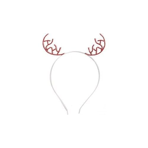 Antler Headbands Rhinestone Inlaid Handmade Hair Hoop Christmas Prom Costume Hair Accessory Gifts for Women Girls LXH