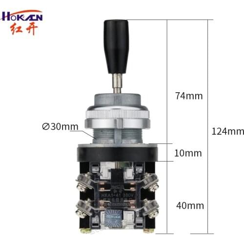 Industrial Joystick Switch Maintained 30mm 4 position 4NO Latching Hold Wobble Stick Monolever Switch Cross Switch