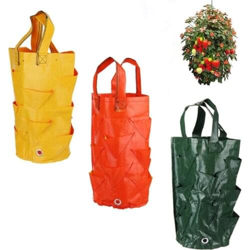 Garden Supplies Strawberry Grow Bag 3 Gallon Planting Bag PE Nursing Pots with Handles Vegetable Grow Bag for Indoor/Outdoor