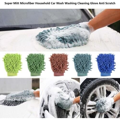 Ultrafine Fiber Mitt Microfiber Household Car Wash Washing Car Cleaning Dry Glove Anti Scratch For Car Cleaning Color Random