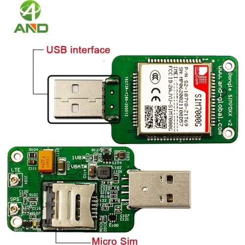 USB dongle SIM7000G,LTE USB Dongle LTE CAT M1 eMTC NB-IoT SIMCOM 4G SIM7000G 1pc