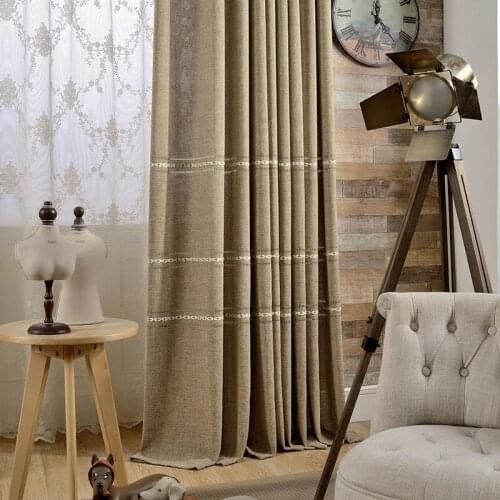 New Curtain Thickened High-precision Linen Jacquard Shading Finish Product Customization Curtains for Living Dining Room Bedroom