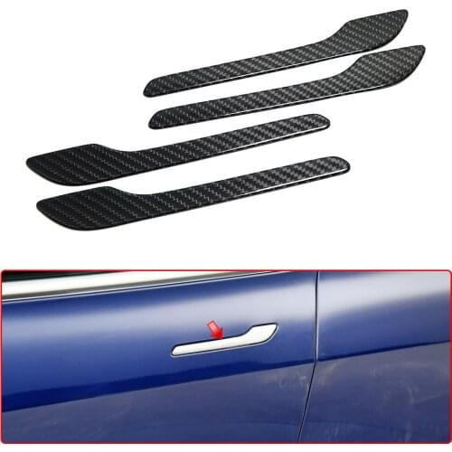 Protector Sticker Anti-Scratch Exterior Modification Door Handle Trim Decoration Strip For Tesla Model 3 7/2017-2021