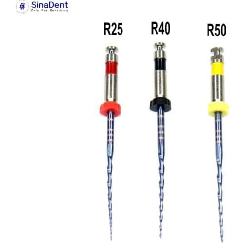 1Pack Dental Files One System Blue R25 R40 R50 Endodontics files 25mm 21mm Root Canal Files NITI Heat Activation for Dentistry