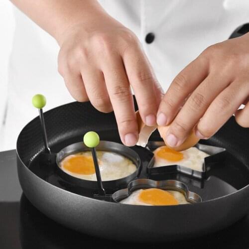 10Pc Fried Egg Non Stick Stainless Steel Pancake Ring Mold Cooking Kitchen Tools DIY Kitchen Cooking Accessories