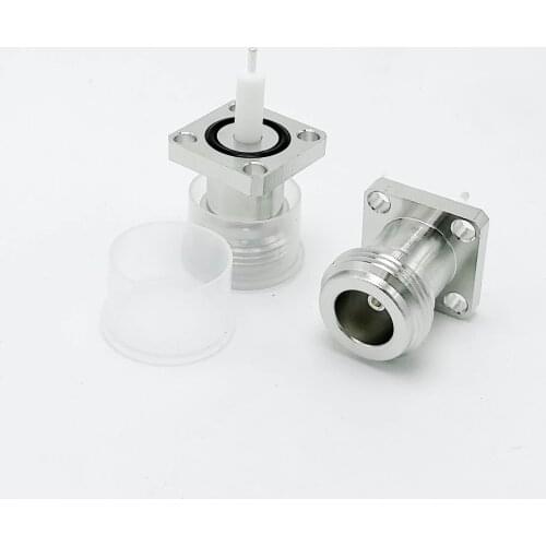 17.5mm L16 N type female jack RF Coaxial connector 4-hole panel mount waterproof 10pcs/lot