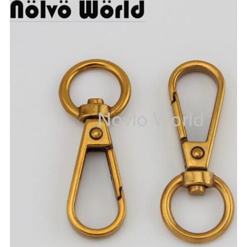 Nolvo World 5-20-100pcs 48.6*13.5mm 1/2" old gold metal buckle dog collar buckle chain clasp lobster swivel snap hook