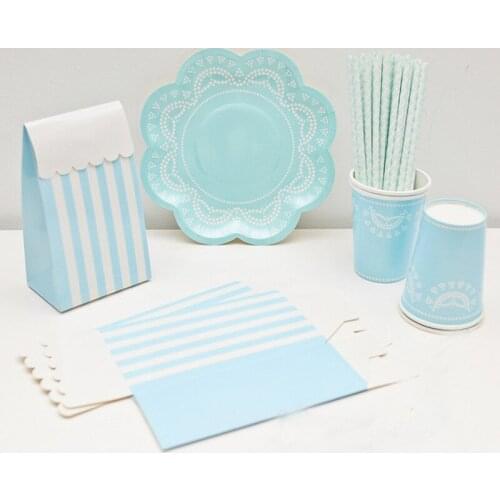 55pcs Party Supplies Disposable Tableware Baby Show Items Wedding Decoration Birthday Decoration Heart Shapes Paper Plates