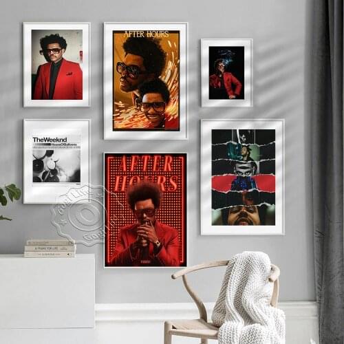 The Weeknds Albums Art Canvas Painting Poster, The Weeknd Vintage Art Decor Wall Picture, Bar Pub Club Wall Decor Prints, Fans