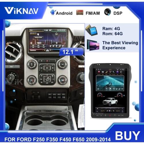 12.1 inch Car Radio For Ford F250 F350 F450 F650 2009-2014 Android Multimedia Player GPS Navigation Vertical Screen Head Unit