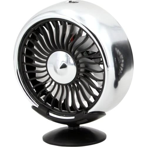 12V Car Fan with USB cable 360 degree rotatable Adjustable Fan speed independent switch Low Noise Cooling Air fan Car vent