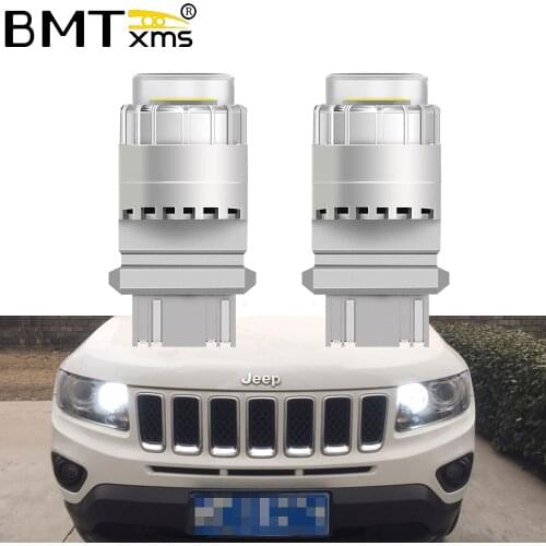 BMTxms 2Pcs Canbus For 2011-Up Jeep Grand Cherokee T25 3157 3357 3457 Car LED DRL Daytime Running Light Auto Driving Lamp