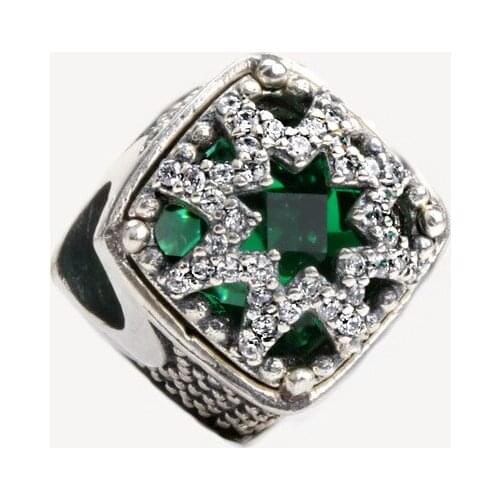 S925 sterling silver snowflake beads frosted beauty beaded Fit Original Bracelet Necklace DIY Jewelry