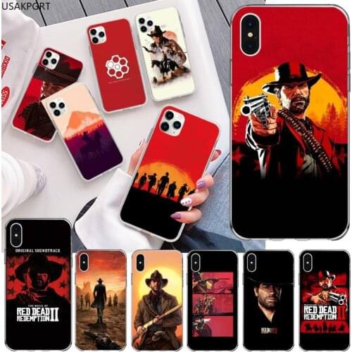 USAKPGRT Dead Redemption 2 black Phone Case Hull for iphone 12 pro max 11 pro XS MAX 8 7 6 6S Plus X 5S SE 2020 XR cover