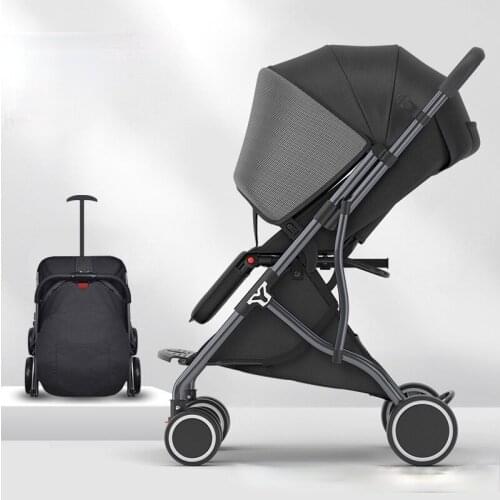 Baby Stroller Can Sit, Lie Down, Lightly Fold, Simple Trolley Baby Umbrella Cart, Portable Child Trolley