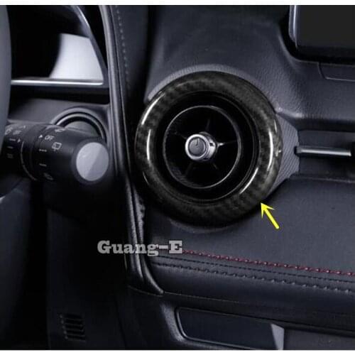 For Mazda 2 Demio 2015 2016 2017 2018 Car Styling Sticker Air Conditioner Vent Outlet Garnish Decoration Interior Frame Trim