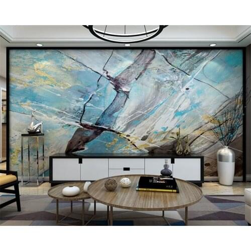 Beibehang Customized modern new Chinese TV sofa background ink abstract oil painting graffiti waterproof wallpaper papier peint