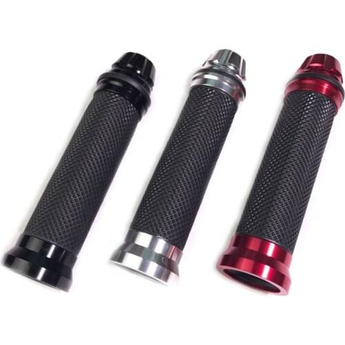 JEAZEA Motorcycle 2PCS CNC Rubber 7/8" 22mm Handlebar Hand Grips For Harley Honda Suzuki Kawasaki Yamaha BMW Ducati Dirt Bike