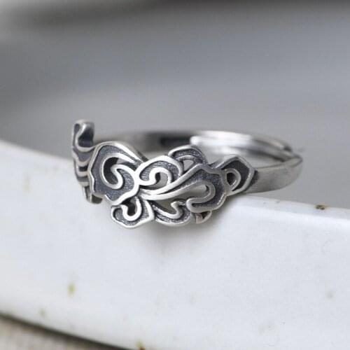 FNJ 925 Silver Ring for Women Jewelry 100% Original Pure S925 Sterling Silver Rings Hollow Cloud Matte