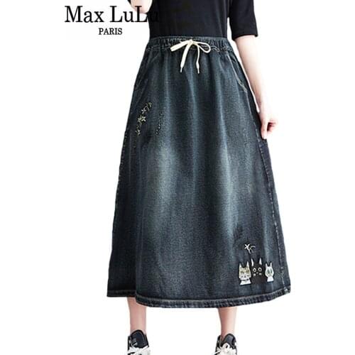 Женские юбки джинсовые Max LuLu China At AliExpress