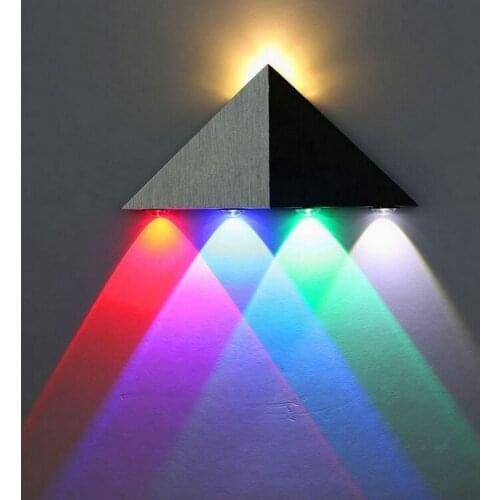 Fashion Aluminum LED Wall Light Fixtures Creative Triangle Bedroom Lamp Loft Decor Sconce Lamps Wall Lights For Home Lighting