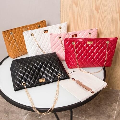 Fashion Women Bags Luxury Designer Handbag Jelly Clutch Purse Lingge Large Capacity bag Shopper Solid color Shoulder Bag Female