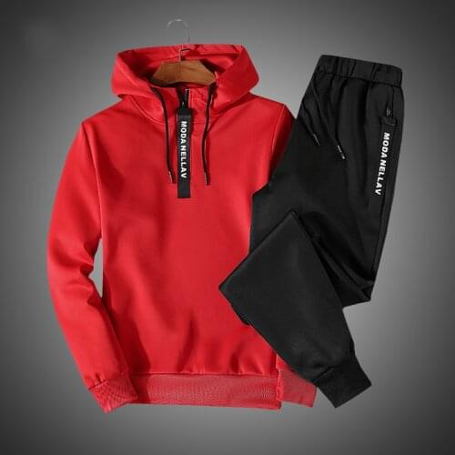 2019 Autumn Men Clothing Set Sportswear Hoodies Sweatshirts Sporting Sets Mens Tracksuits Two Piece Hoodies+Pants 2pcs Sets