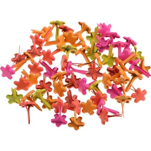 Set of 100pcs Metallic Mini Brad Paper Ties Scrapbooking Decor