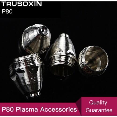 Inverter DC Plasma cutter parts 20pcs P80 torch consumables cutting tips suitable 80A plasma cutting gun/welding toorch