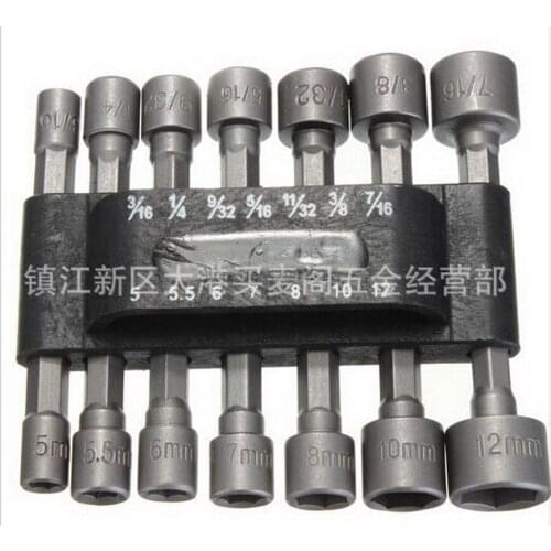 By dhl 50set 14pcs/set Non-magnetic hexagon head sleeve Screwdriver set electric screwdriver