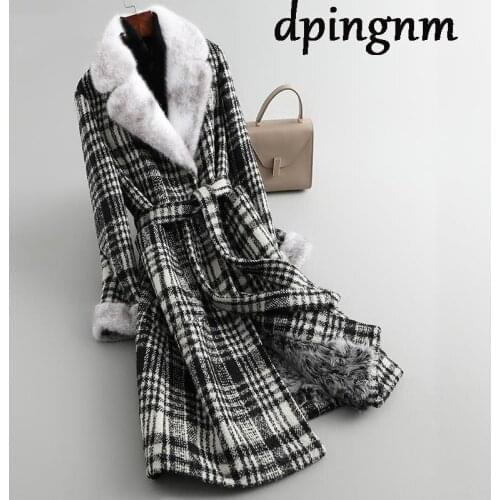 New Wool Blend Coat Women Long Sleeve Turn-down Collar Outwear Jacket Casual Autumn Winter Overcoat Korean Style