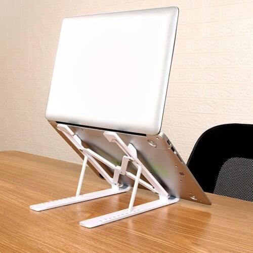 Notebook Laptop Holder Stand Adjustable Height Foldable Portable Computer Bracket Cradle Lifting Cooler Holder with Non-slip Pad